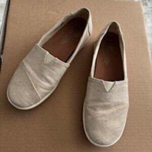 Tom's loafers, Champagne color, size 7.5